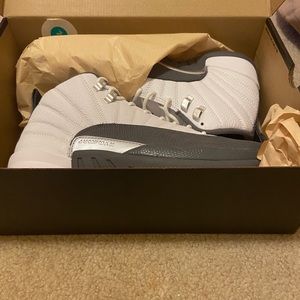 Jordan 12 grey and white